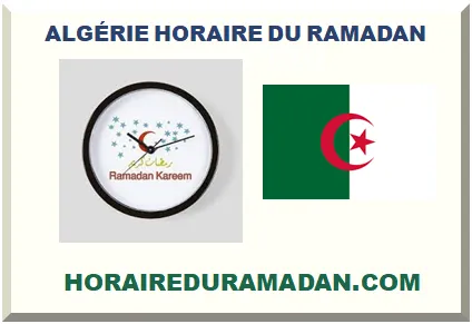 ALGÉRIE HORAIRE DU RAMADAN 2026