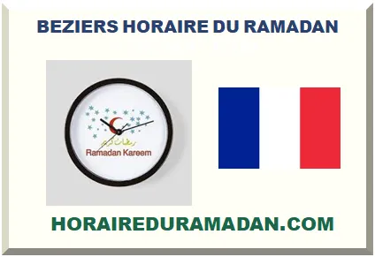 BEZIERS HORAIRE DU RAMADAN 2026