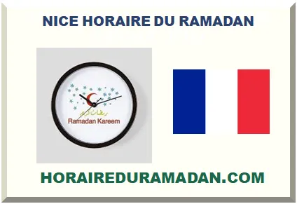 NICE HORAIRE DU RAMADAN 2026