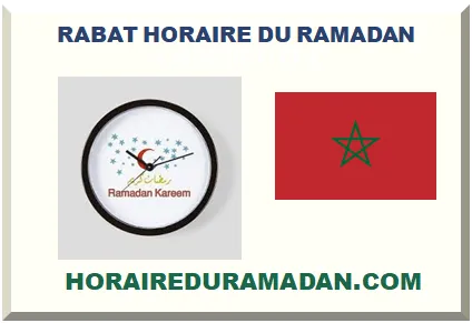 RABAT HORAIRE DU RAMADAN